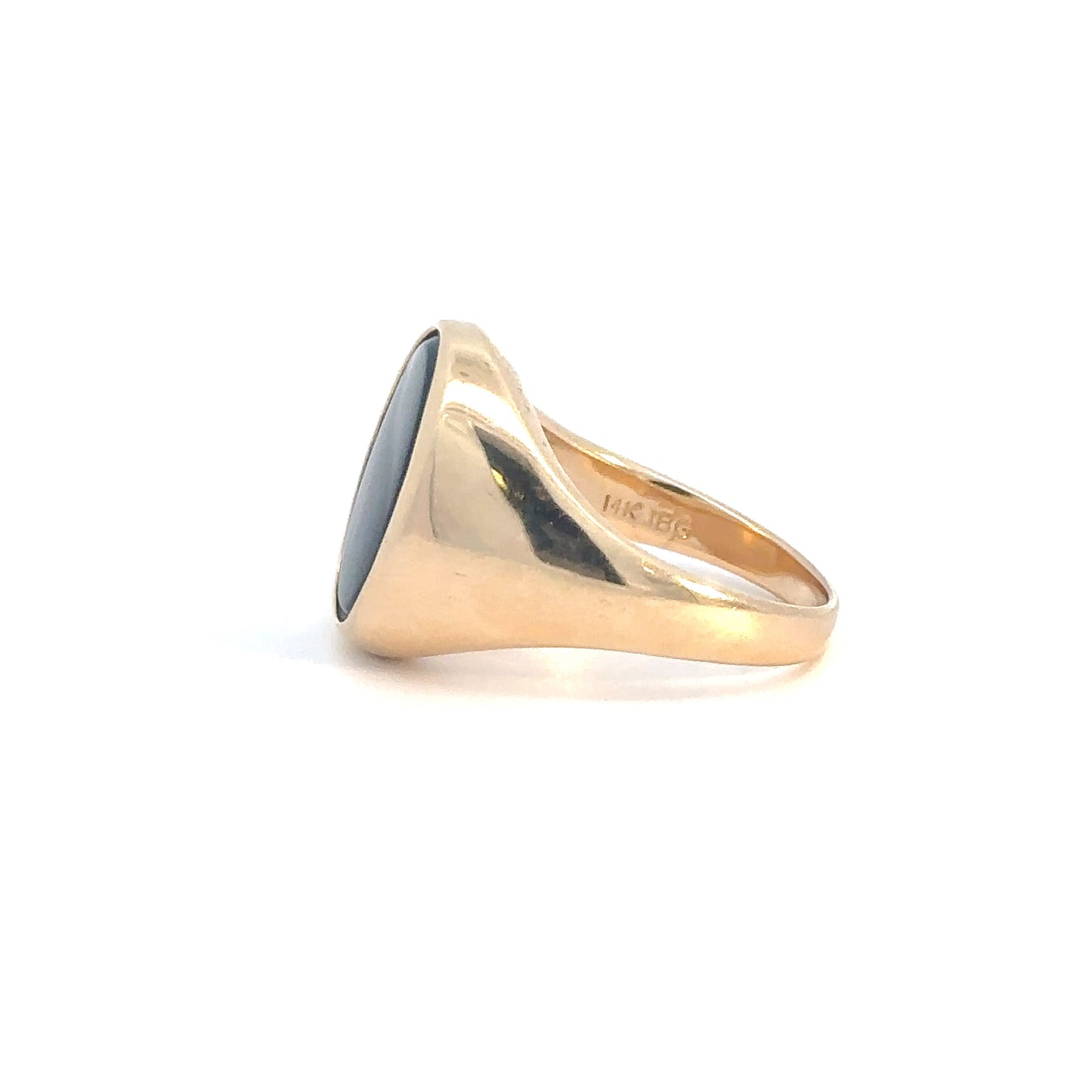14k Yellow Gold Black Onyx Ring