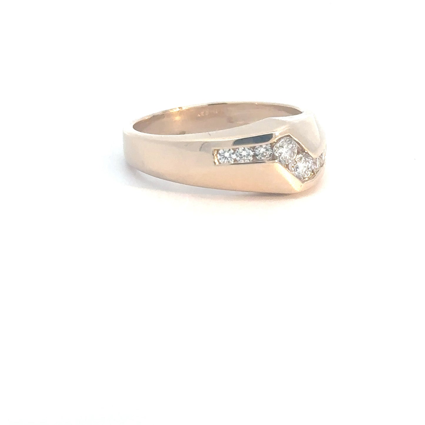 Mens 14k Yellow Gold Diamond Ring 1/2cttw