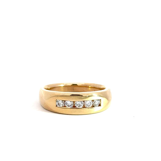 Gent's 14k Yellow Gold Diamond Band .50cttw