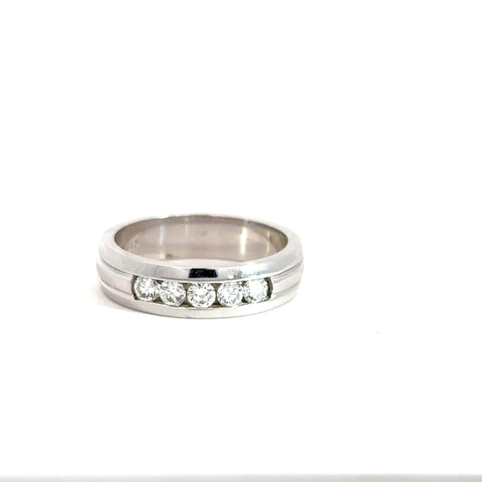 Gent's 14k White Gold Diamond Ring .50cttw