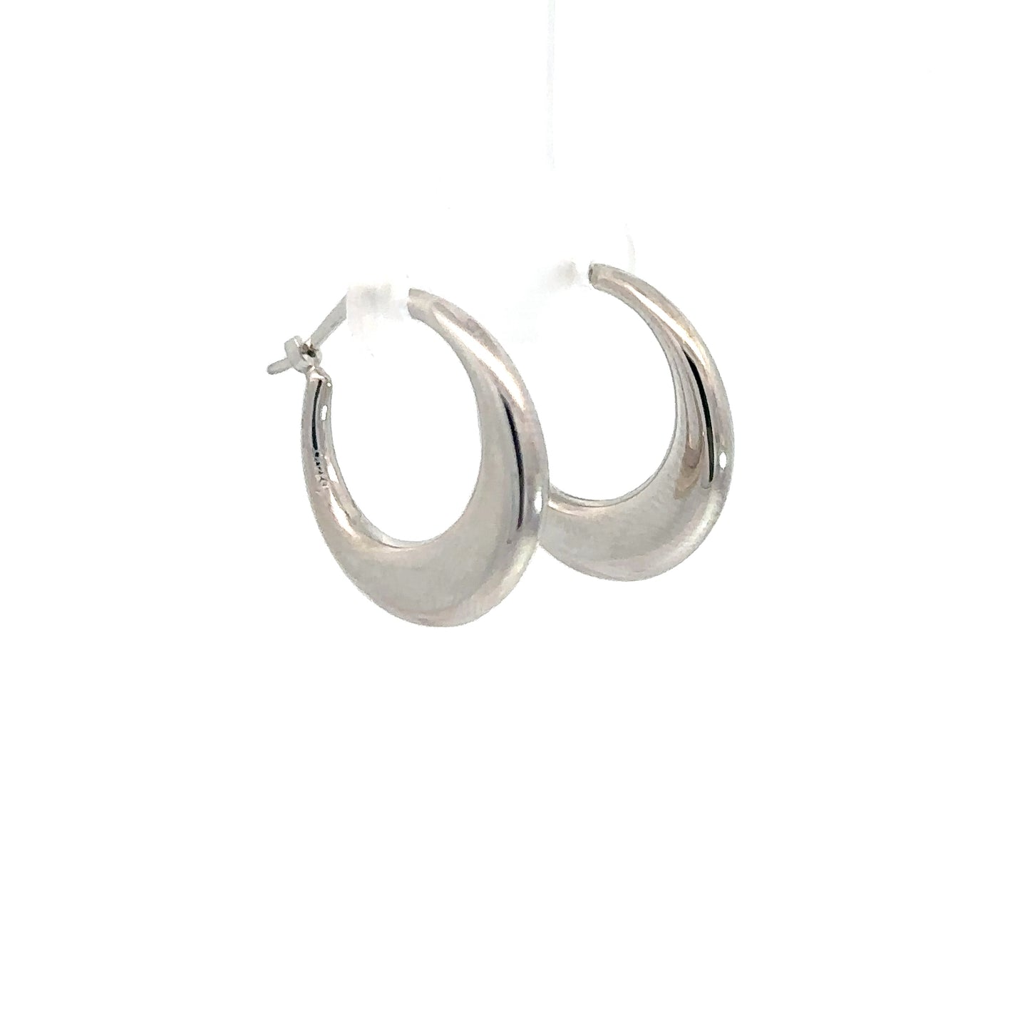 14k White Gold Polished Earrings