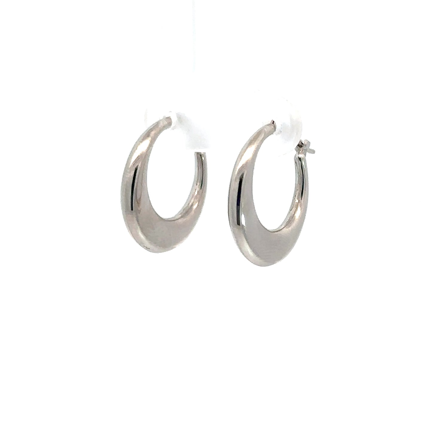 14k White Gold Polished Earrings
