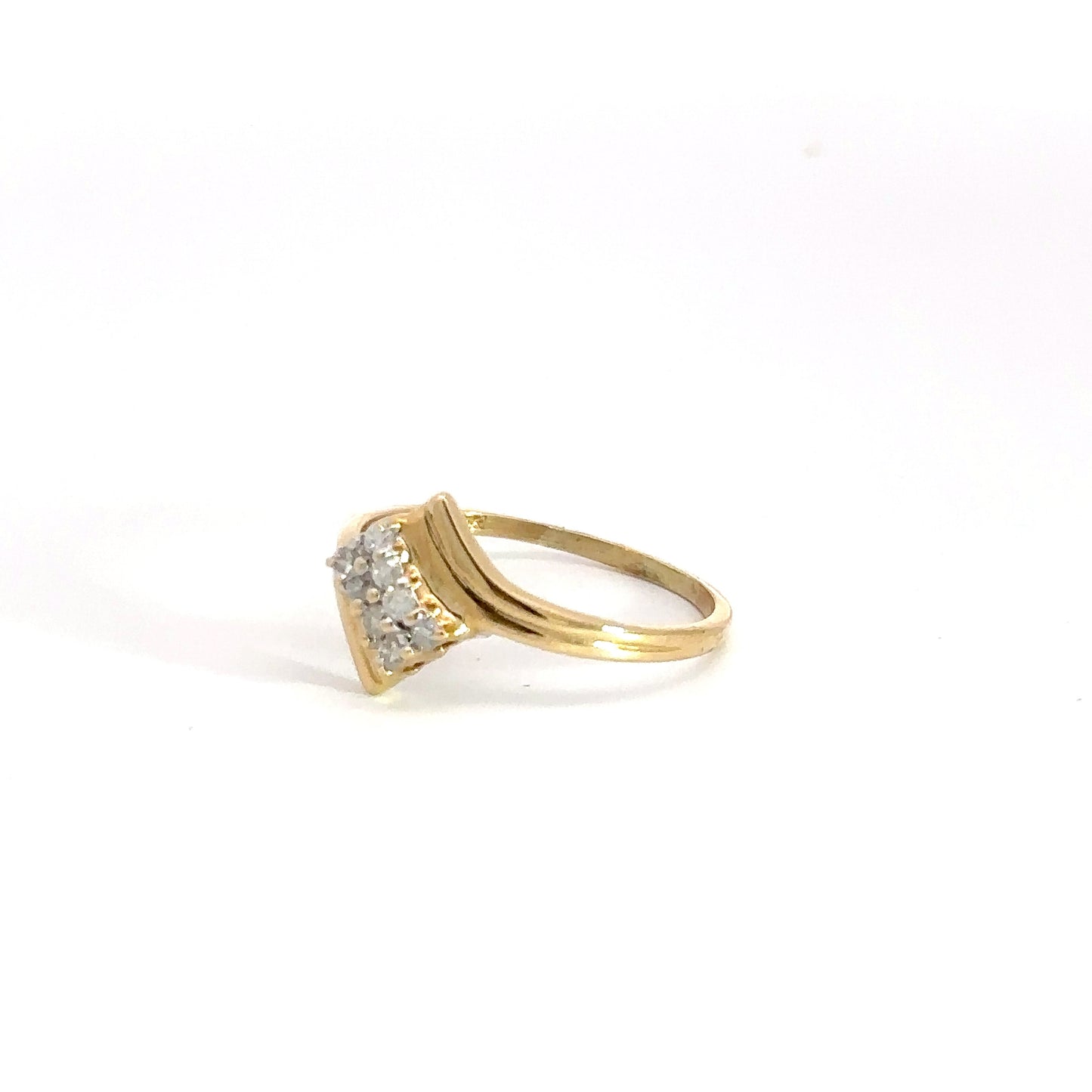 10k Yellow Gold .10cttw Fashion Ring