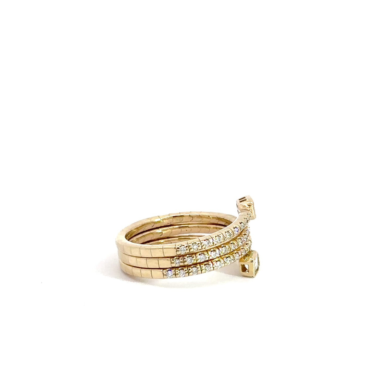 14k Yellow Gold Diamond Flexi Ring .56 cttw