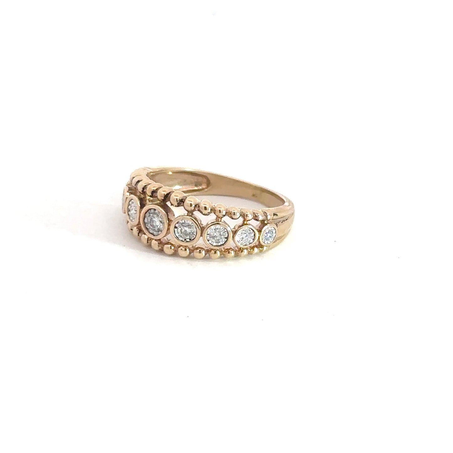 Lady's 10k Yellow Gold Diamond Fashion Ring .25cttw