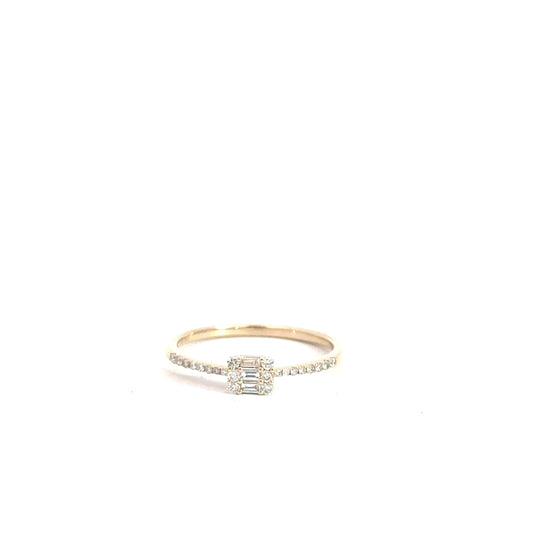 14k Yellow Gold Diamond Ring .20cttw