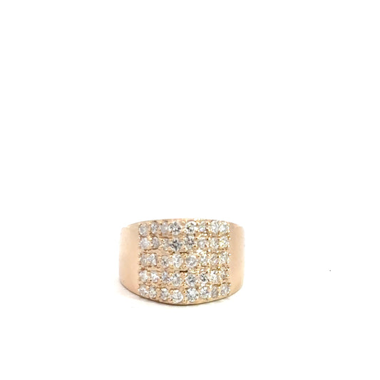 14k Yellow Gold Diamond Fashion RIng 2cttw