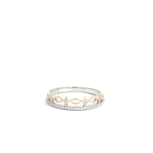 14k Yellow & White Gold Fashion Ring .16cttw