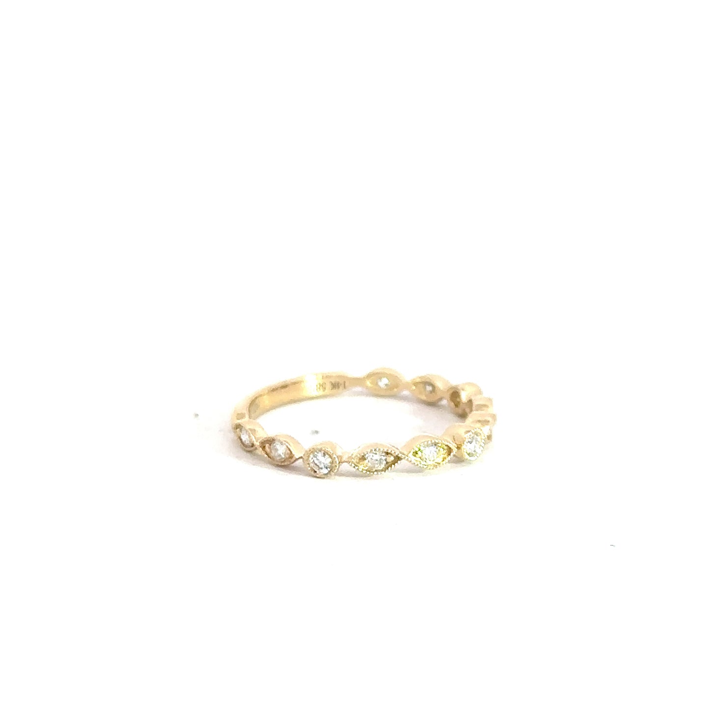 14k Yellow Gold Diamond Stackable Ring .21cttw