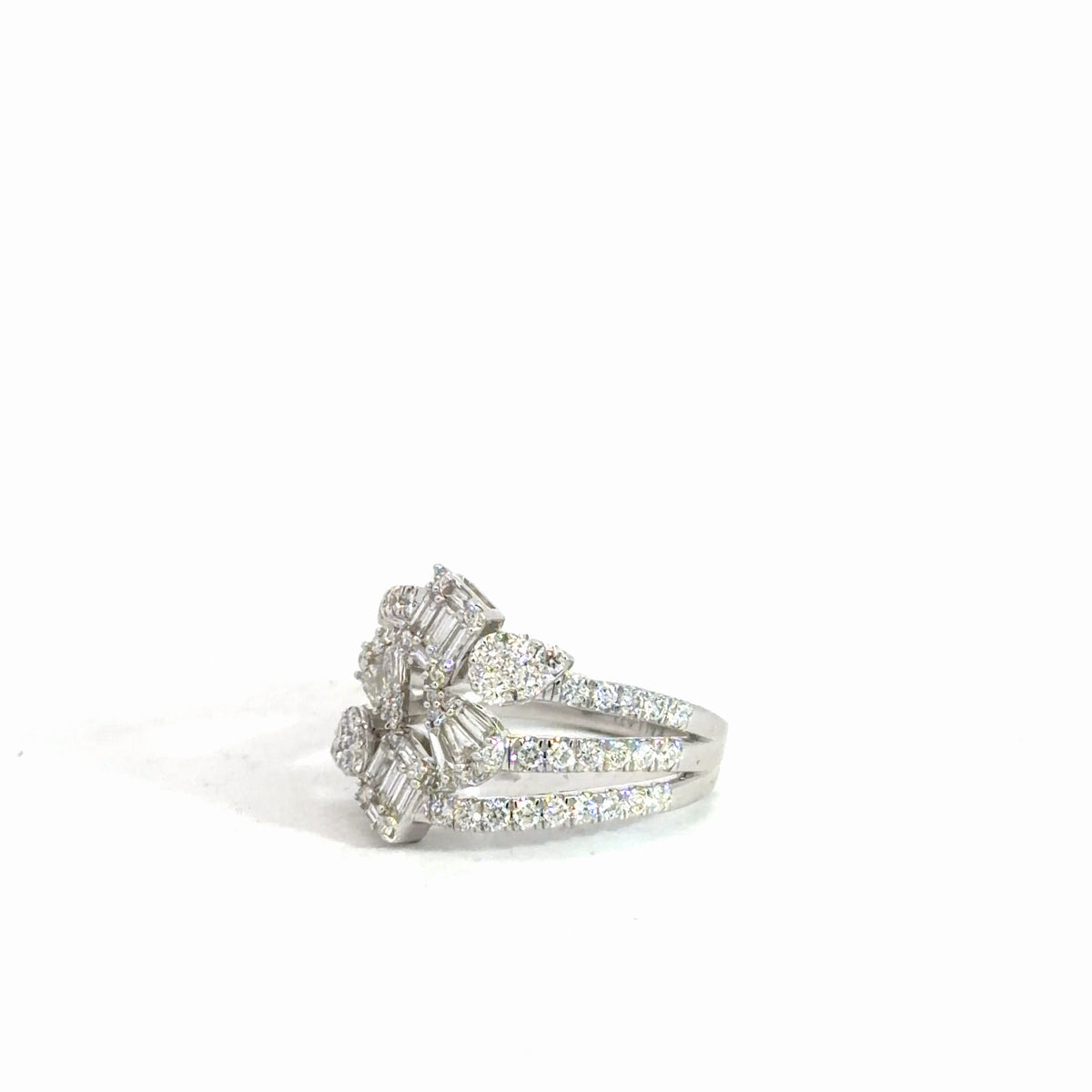 14k White Gold Diamond Fashion Rings 1 1/3cttw