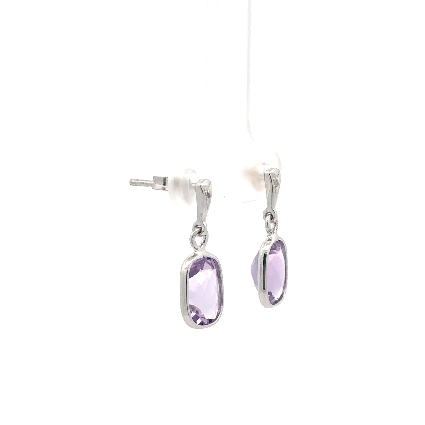 Sterling Silver Amethyst Dangle Earrings