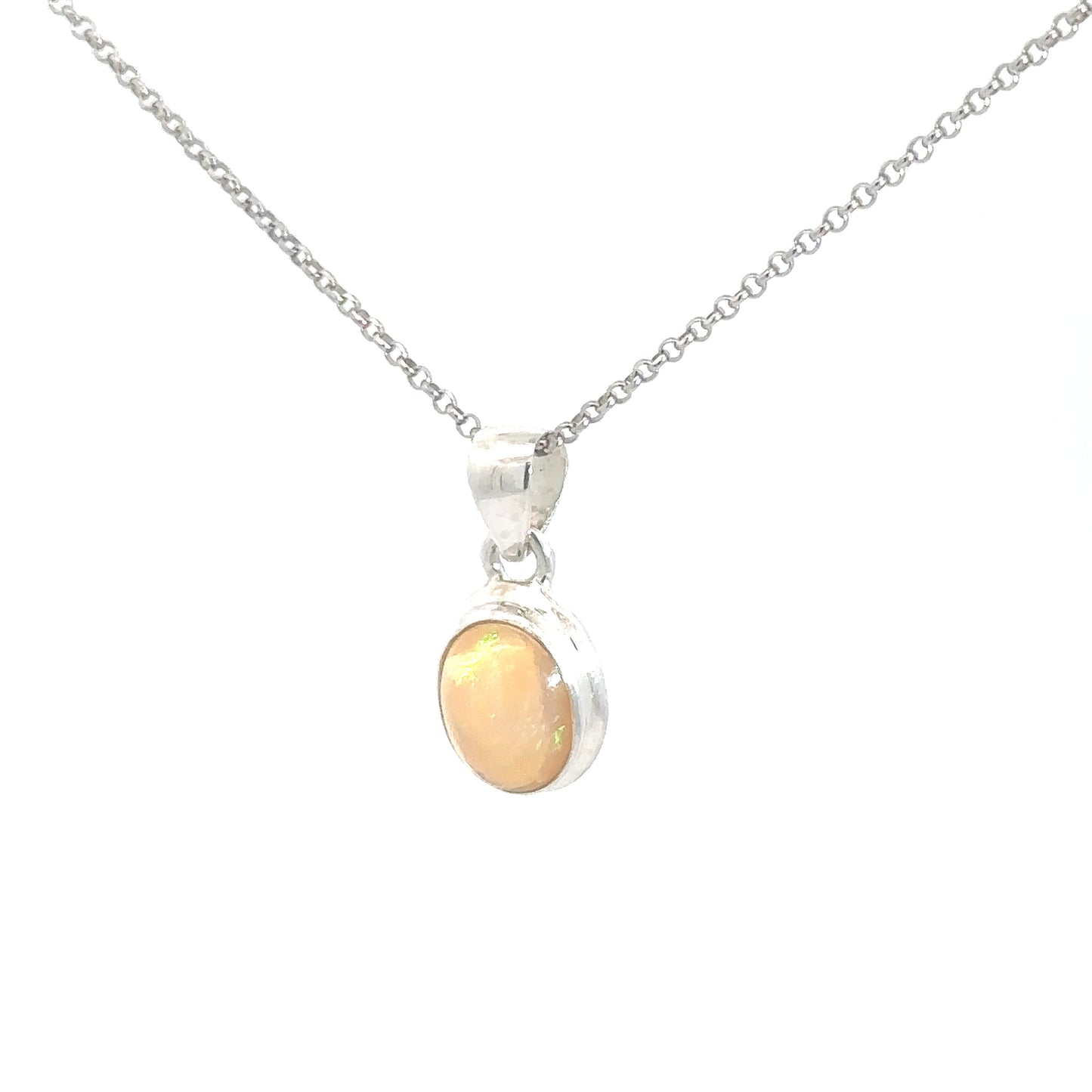 Sterling Silver Opal Pendant