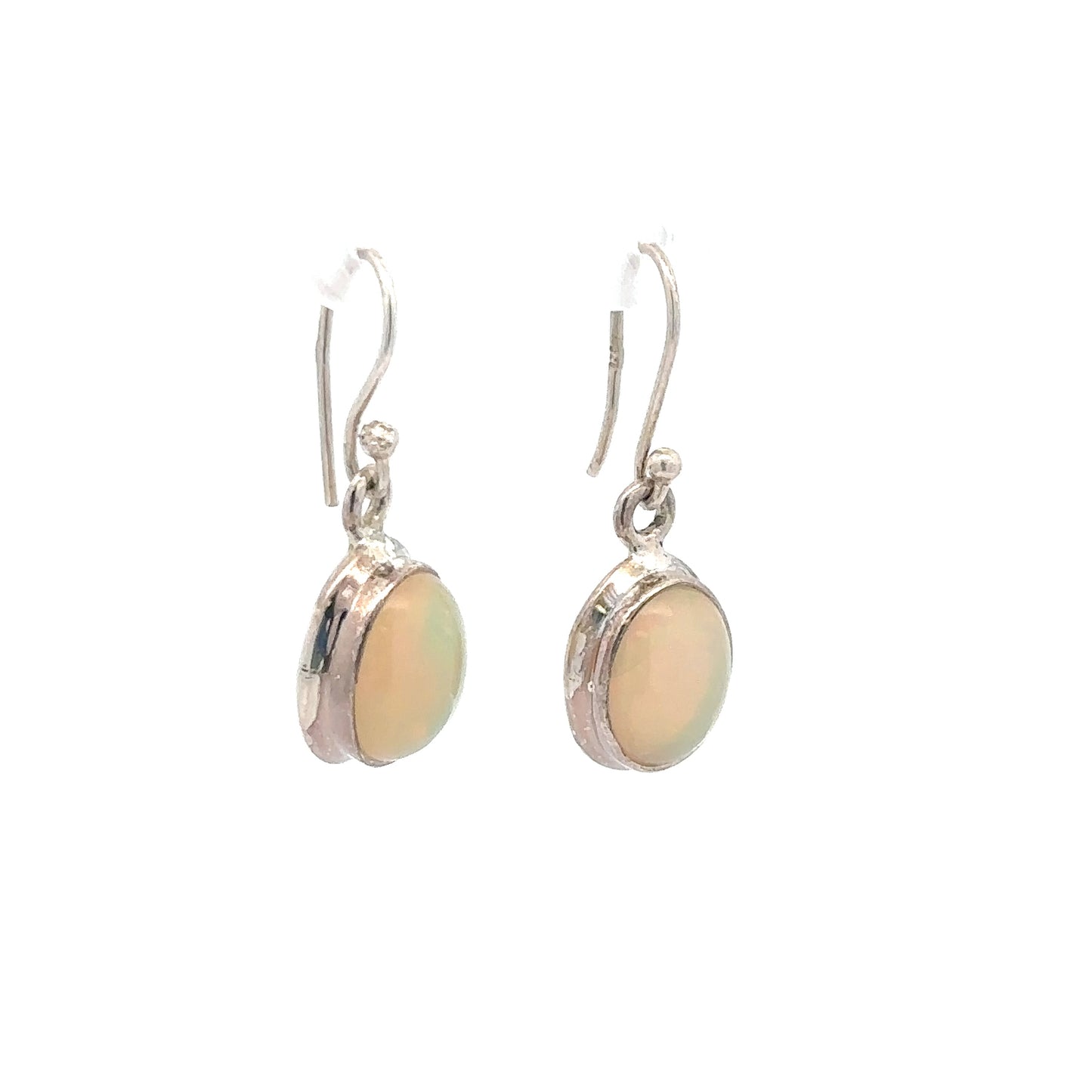Sterling Silver Opal Dangle Earrings