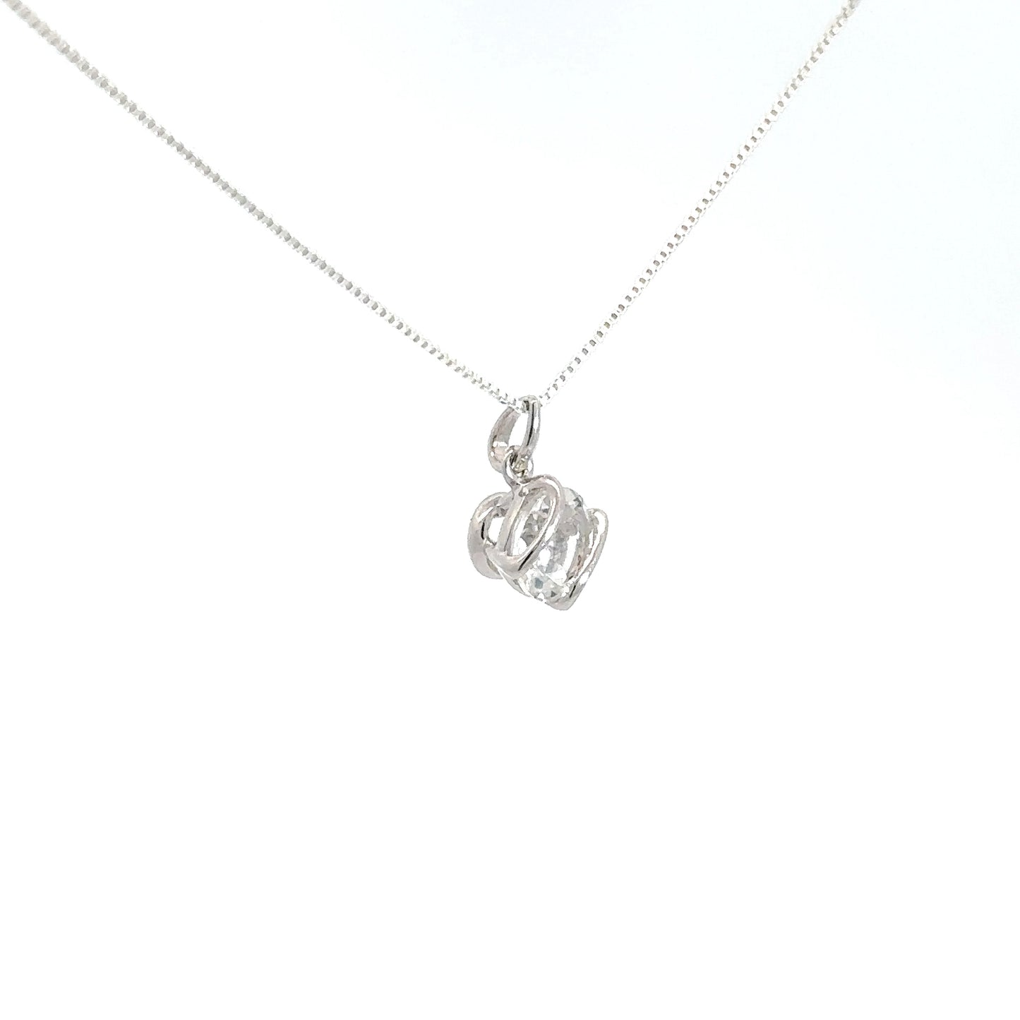 Sterling Silver White Topaz Pendant