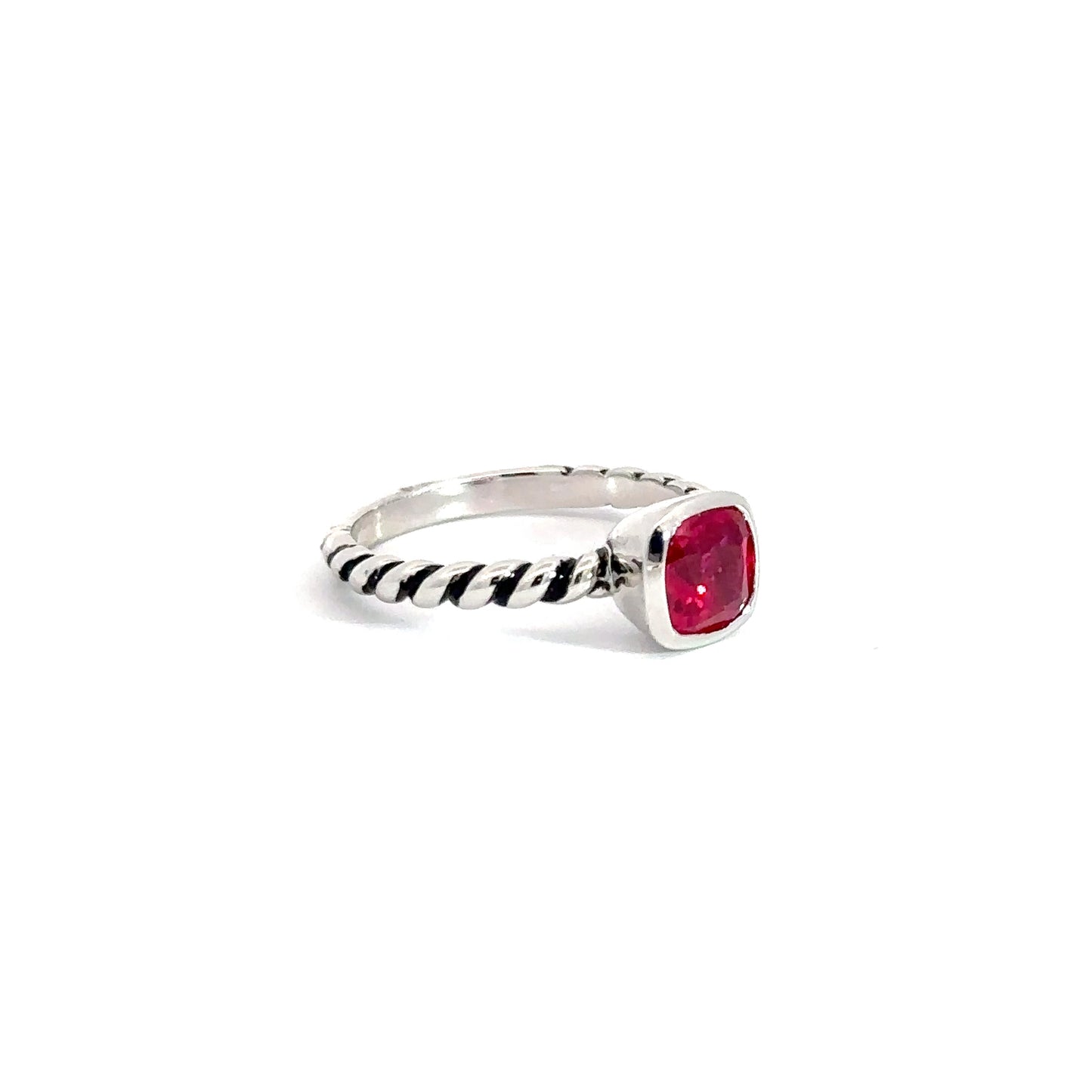 Sterling Silver Ruby Ring