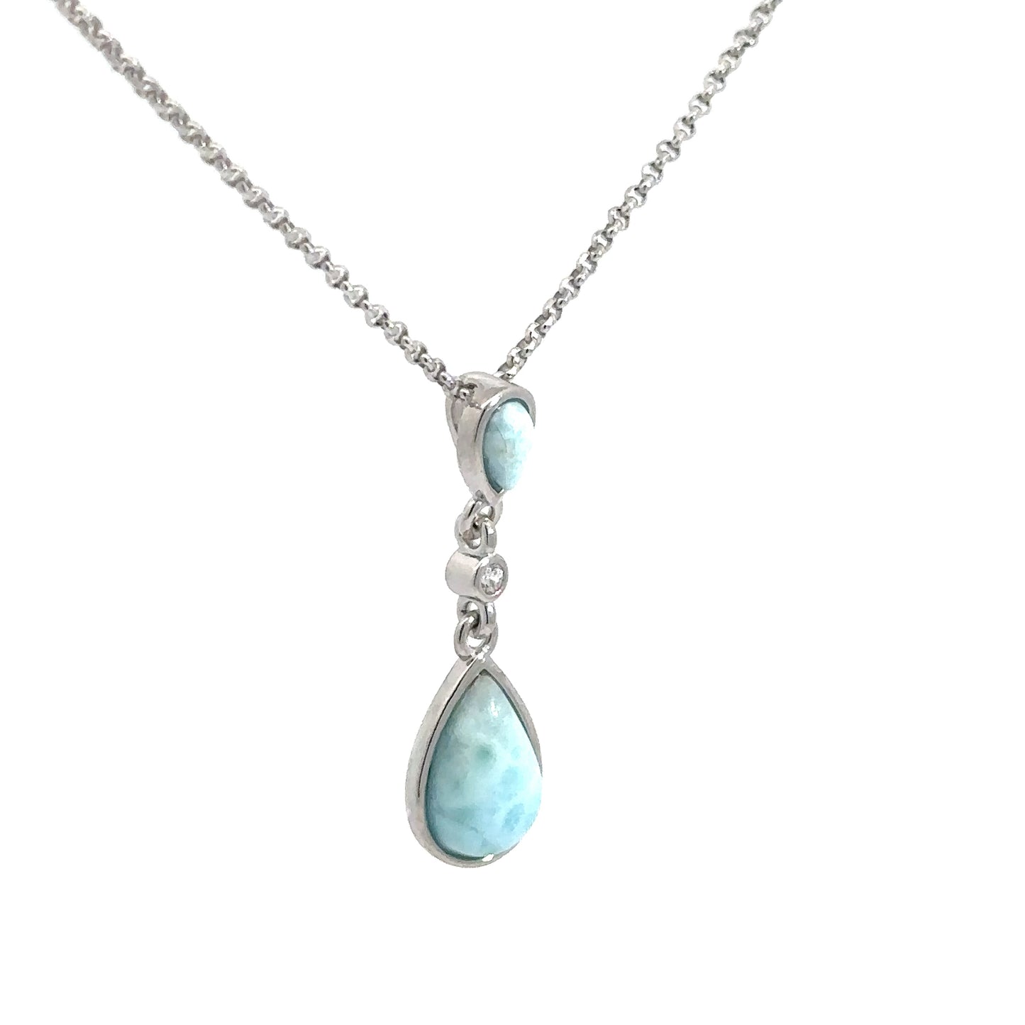 Teardrop Larimar Pendant
