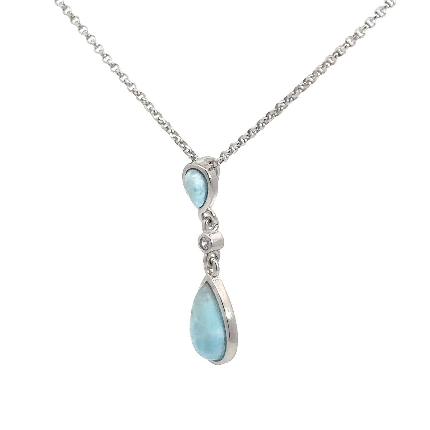 Teardrop Larimar Pendant