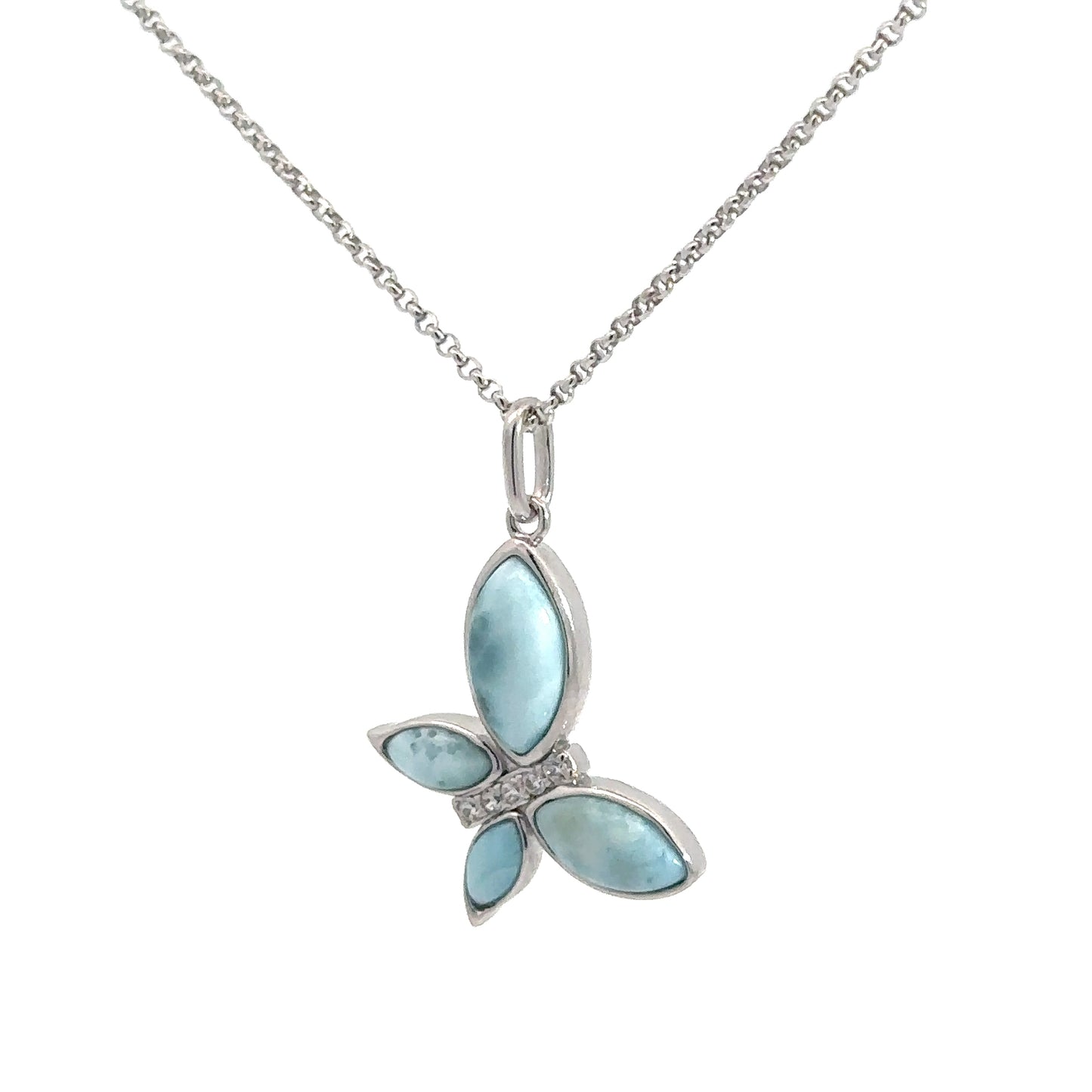 Larimar Butterfly Pendant