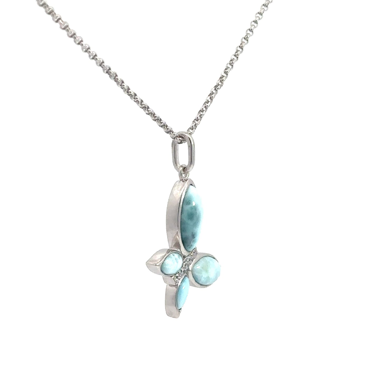 Larimar Butterfly Pendant