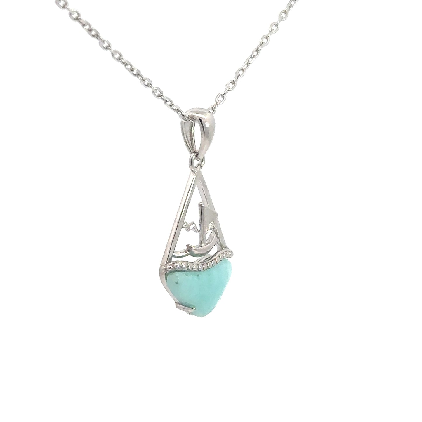 Larimar Sailboat Pendant
