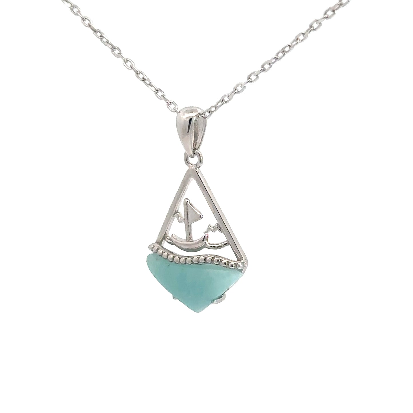 Larimar Sailboat Pendant