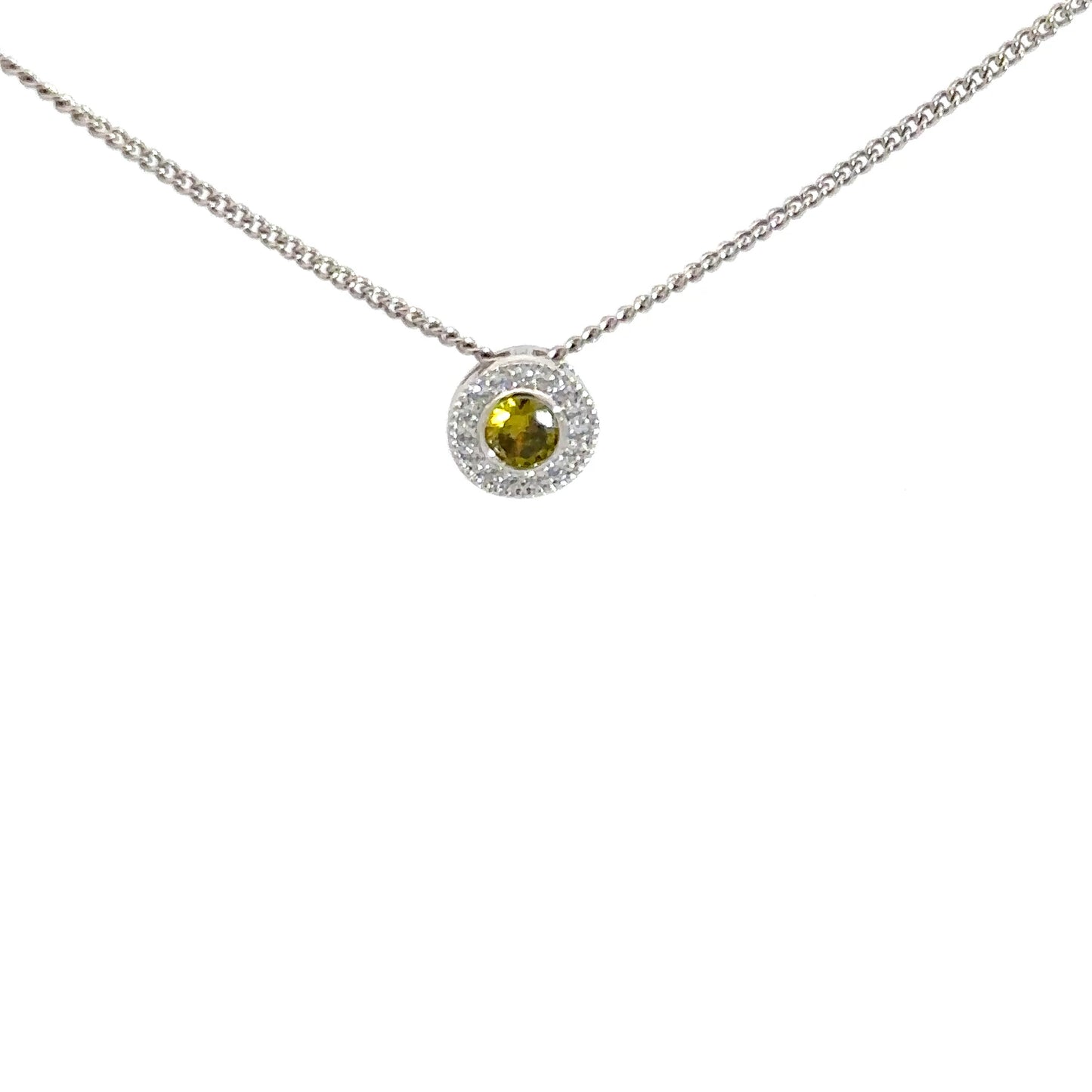 Sterling Silver Peridot Pendant