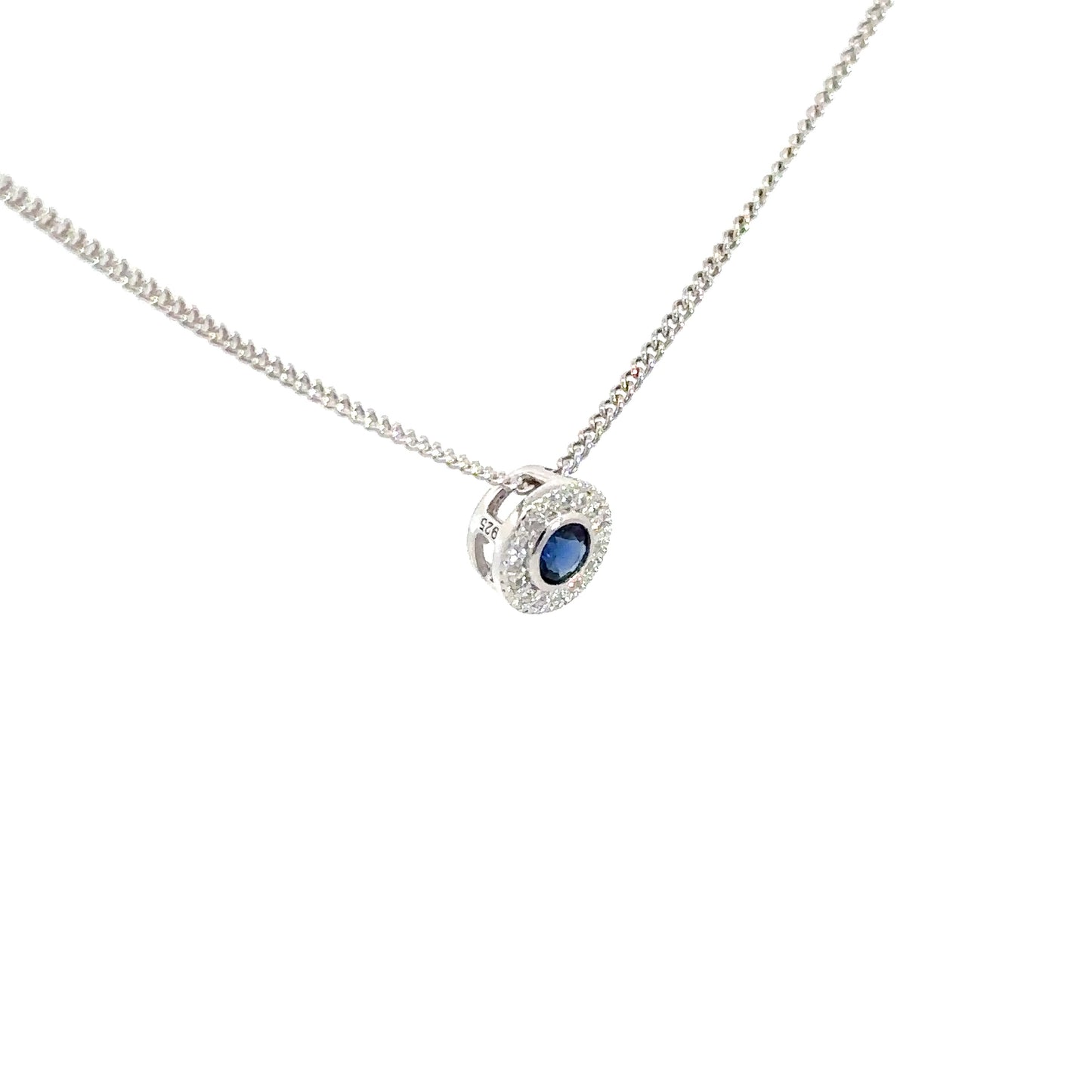 Sterling Silver Sapphire Pendant