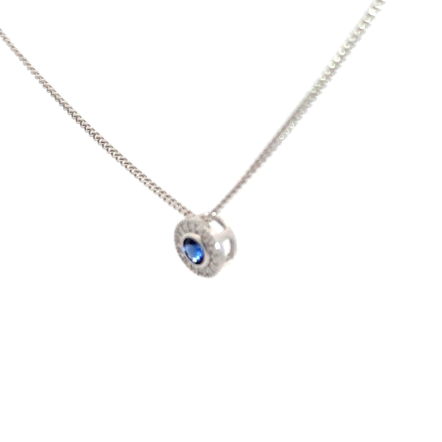 Sterling Silver Sapphire Pendant