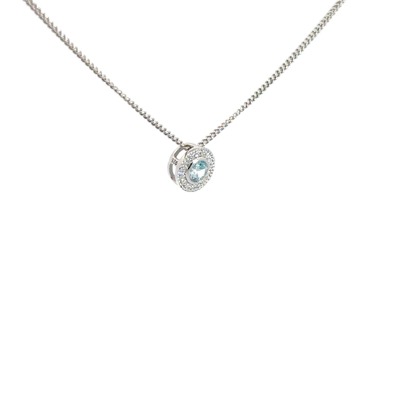Sterling Silver Aquamarine Pendant