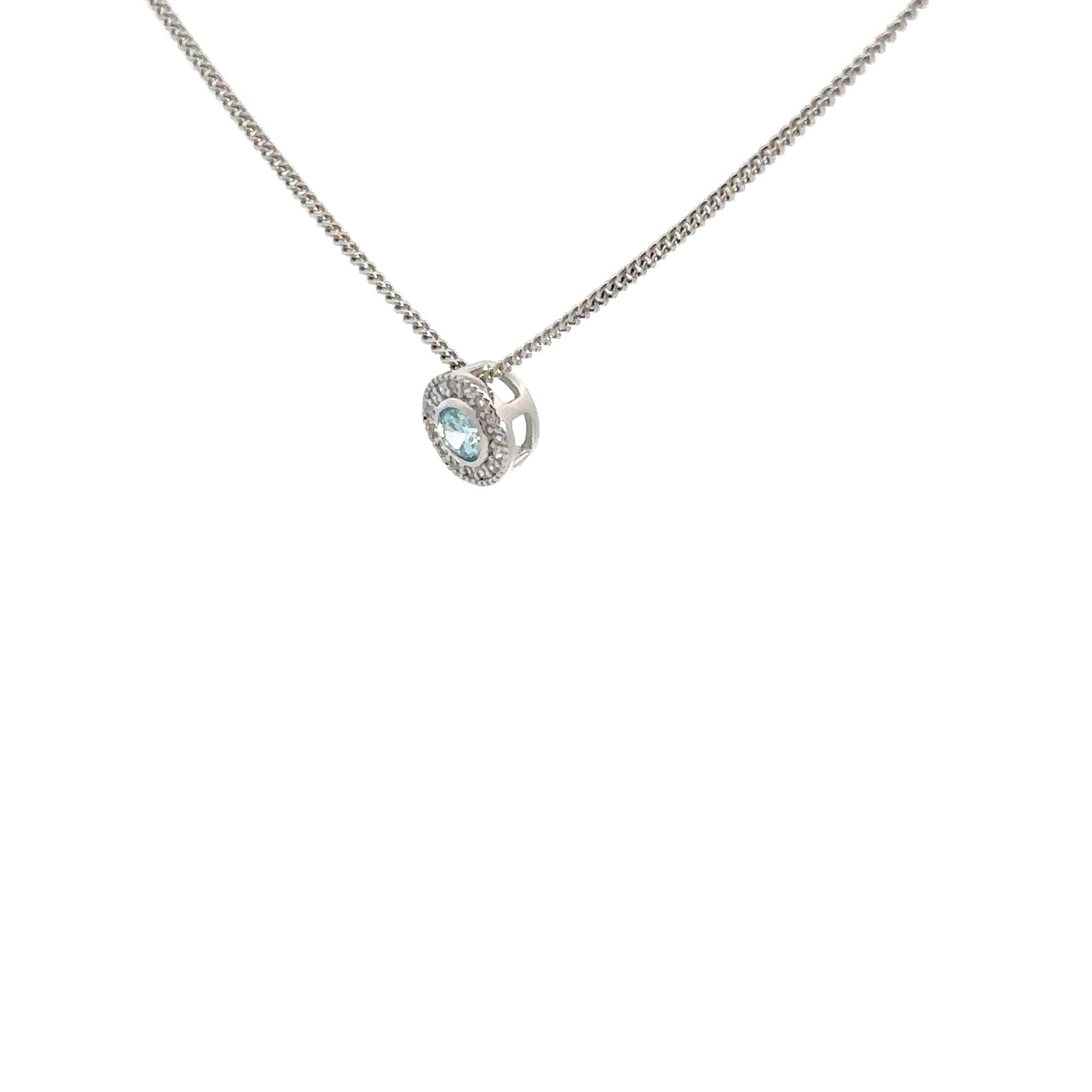 Sterling Silver Aquamarine Pendant