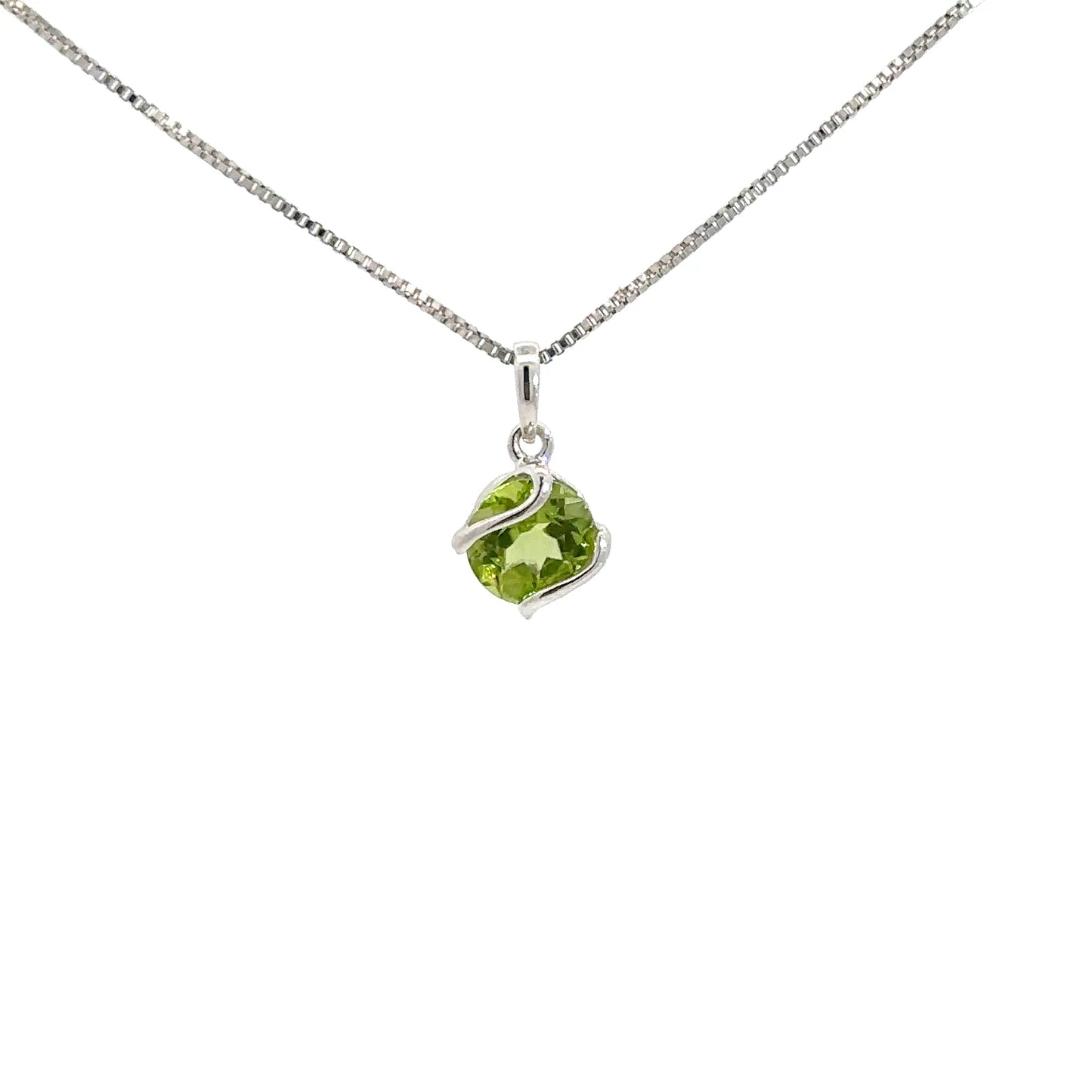 Sterling Silver Peridot Pendant