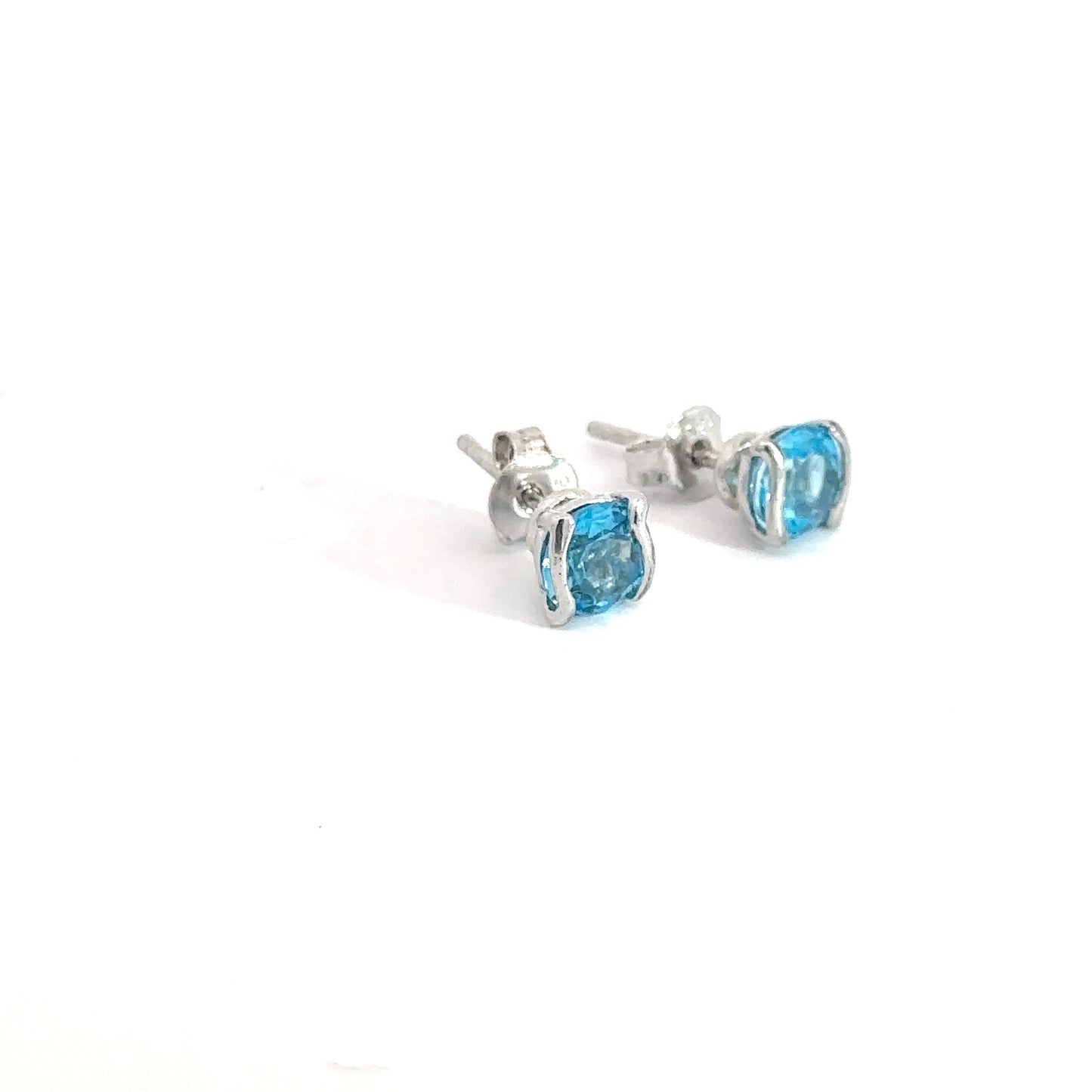 Sterling SIlver Blue Topaz Earrings