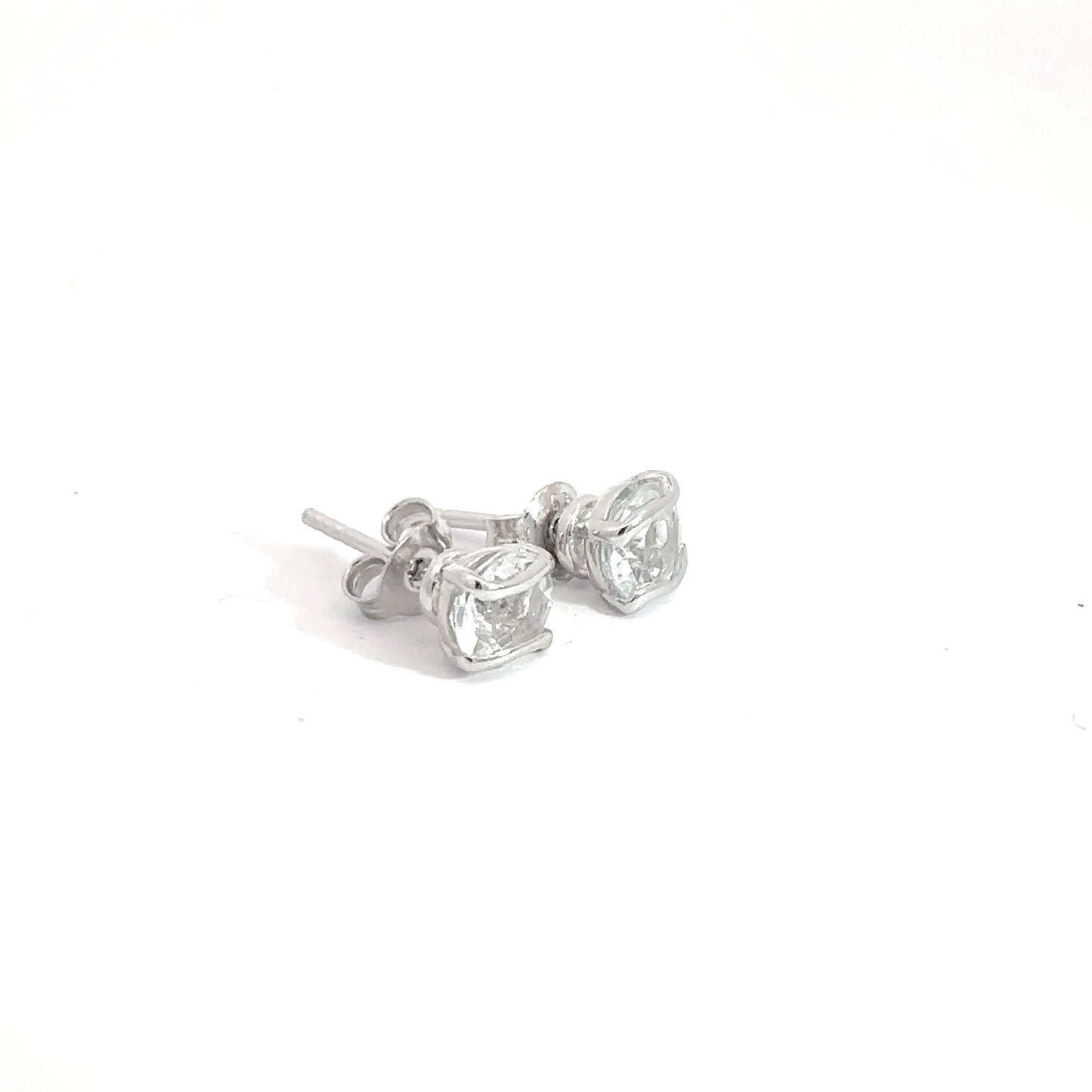 Sterling Silver White Topaz Earrings