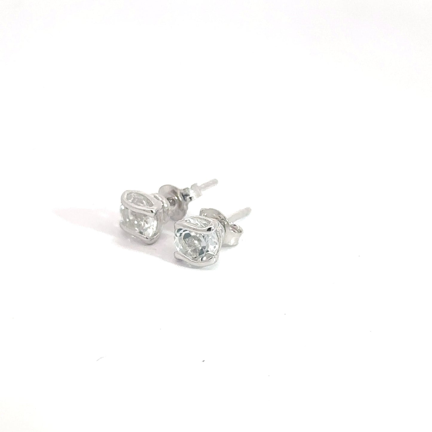 Sterling Silver White Topaz Earrings