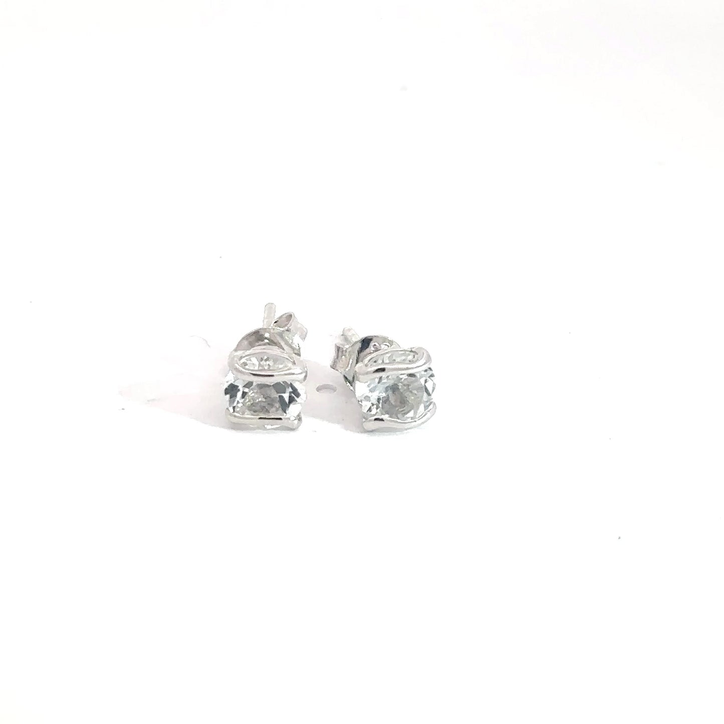 Sterling Silver White Topaz Earrings