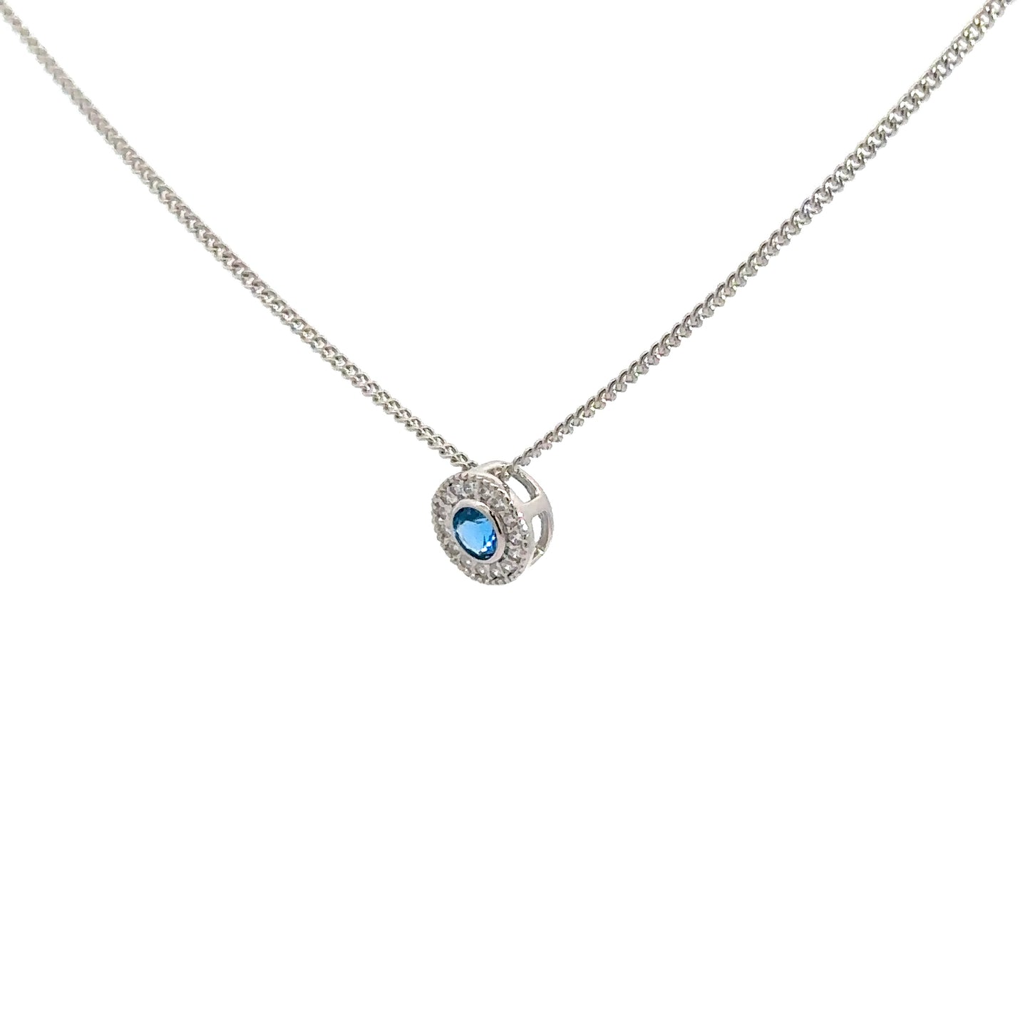 Sterling Silver Blue Topaz Pendant