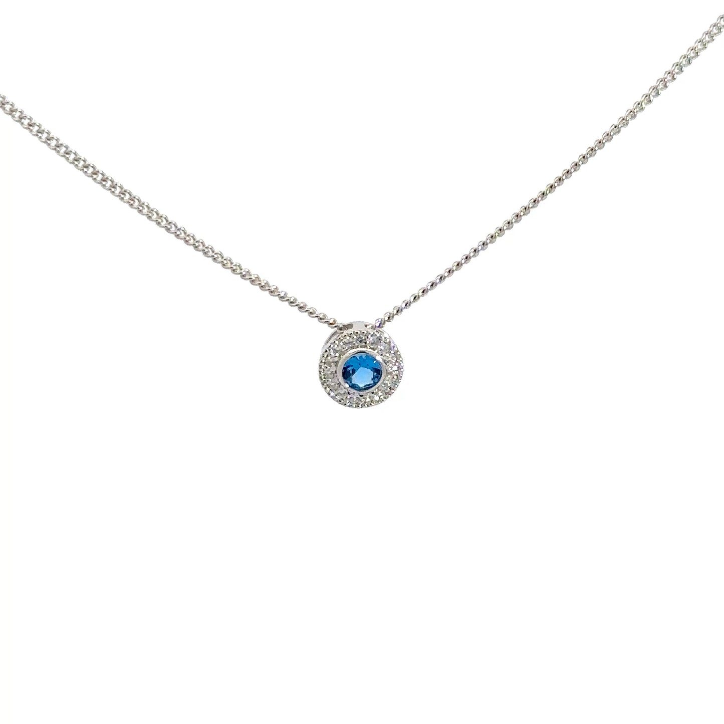 Sterling Silver Blue Topaz Pendant