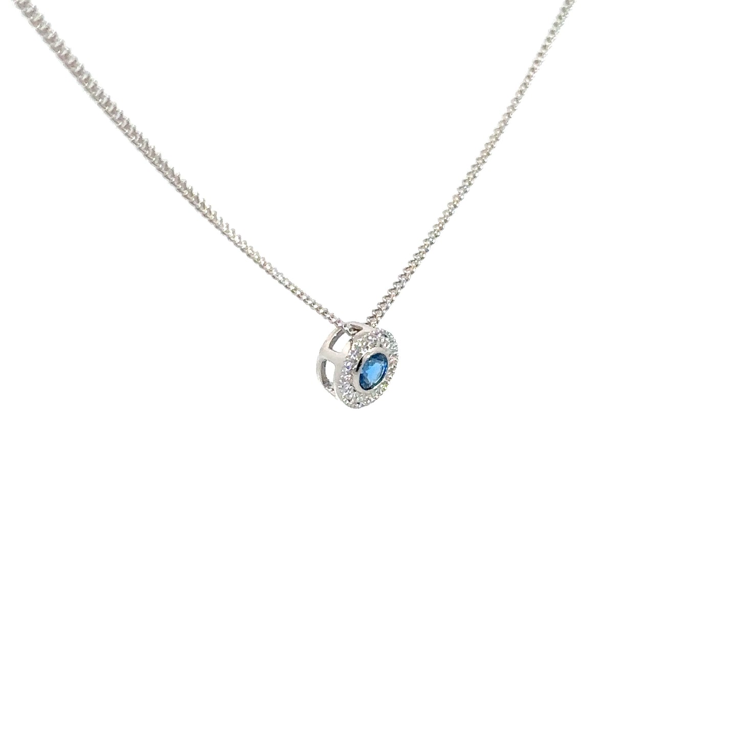 Sterling Silver Blue Topaz Pendant