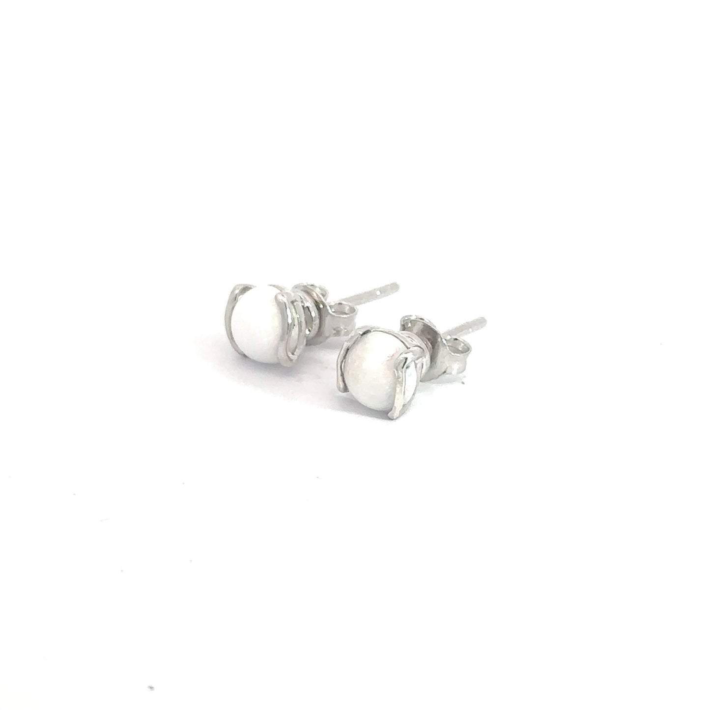 Sterling Silver Opal Earrings