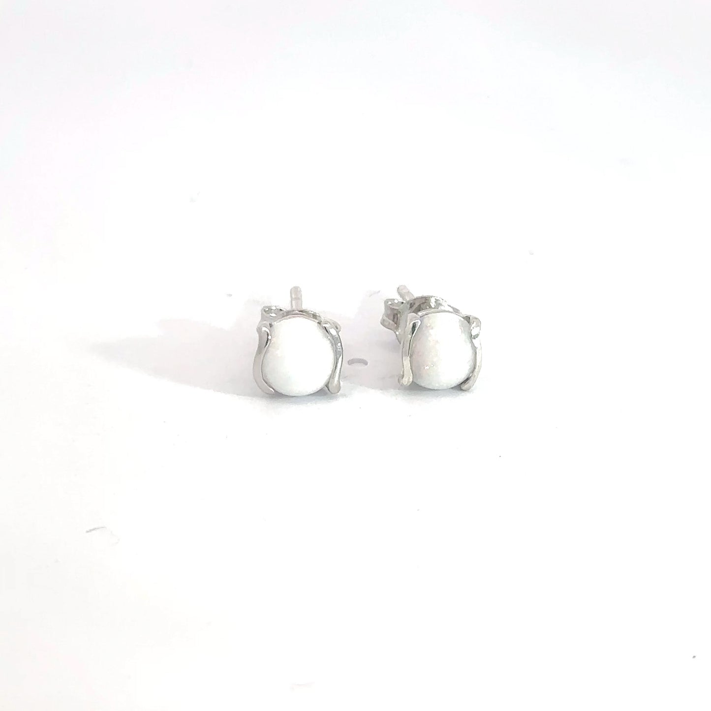 Sterling Silver Opal Earrings