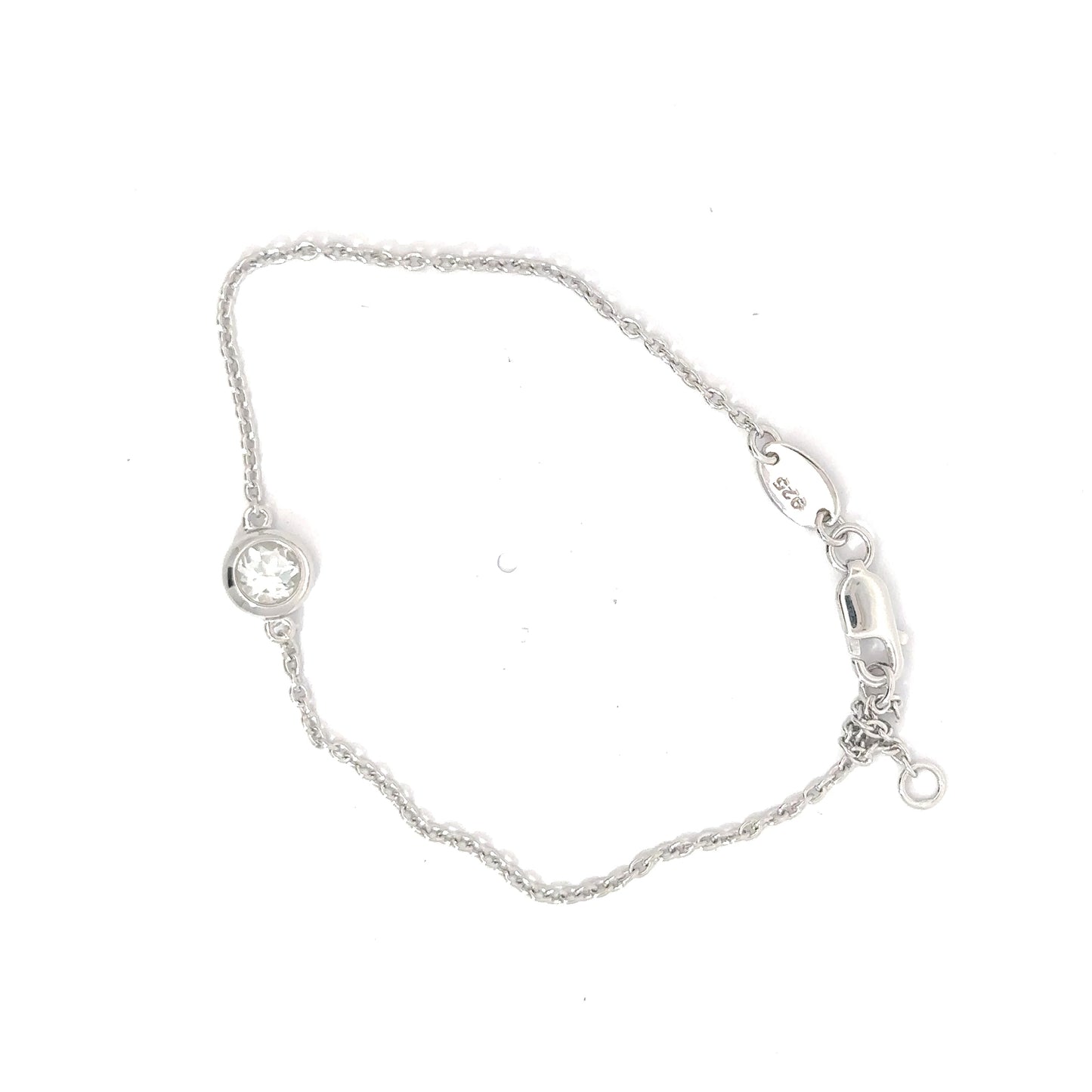 Sterling Silver White Topaz Bracelet