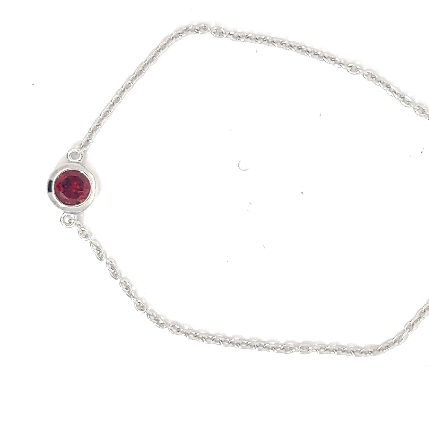 Sterling Silver Garnet Bracelet