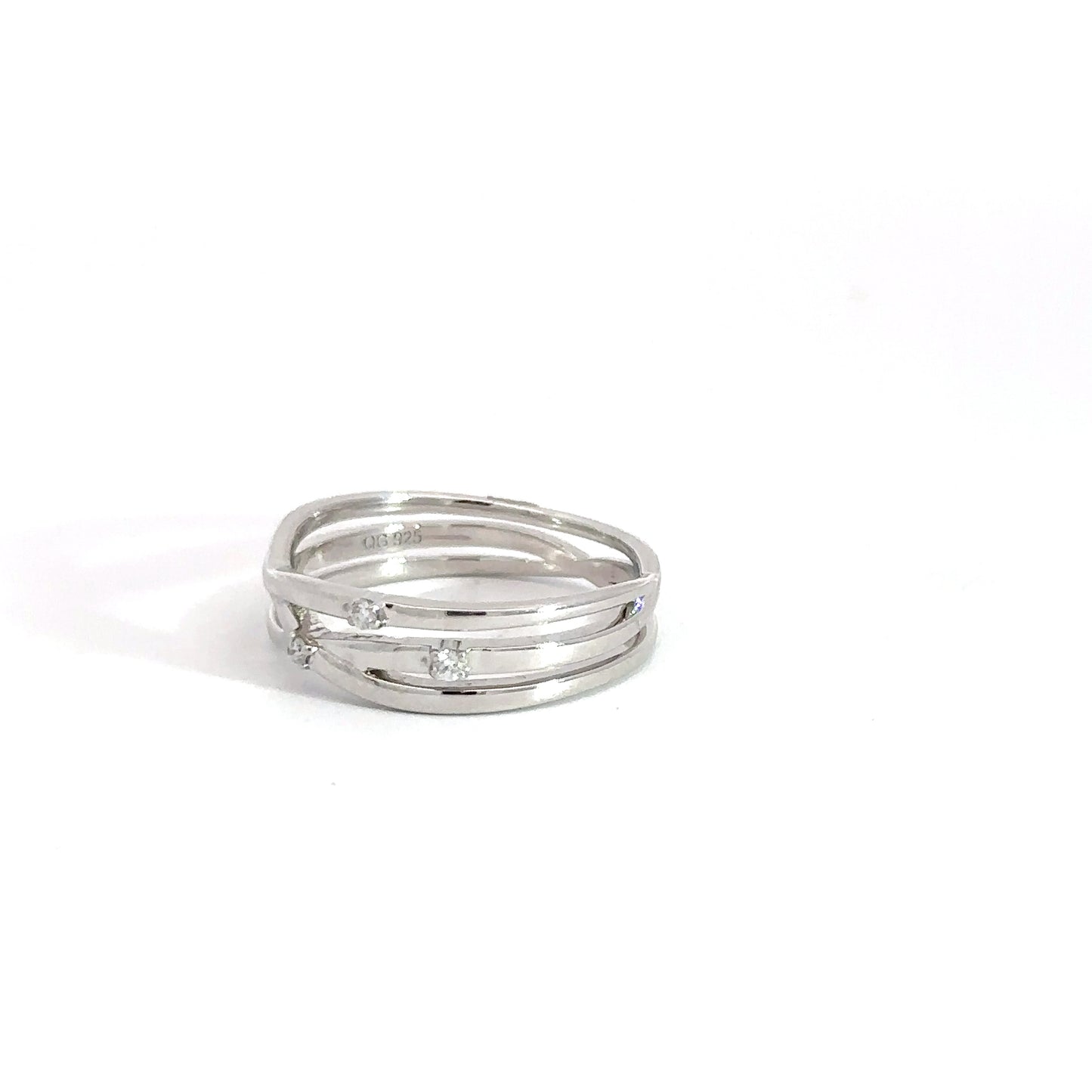 Sterling Silver and Diamond Fashion Ring