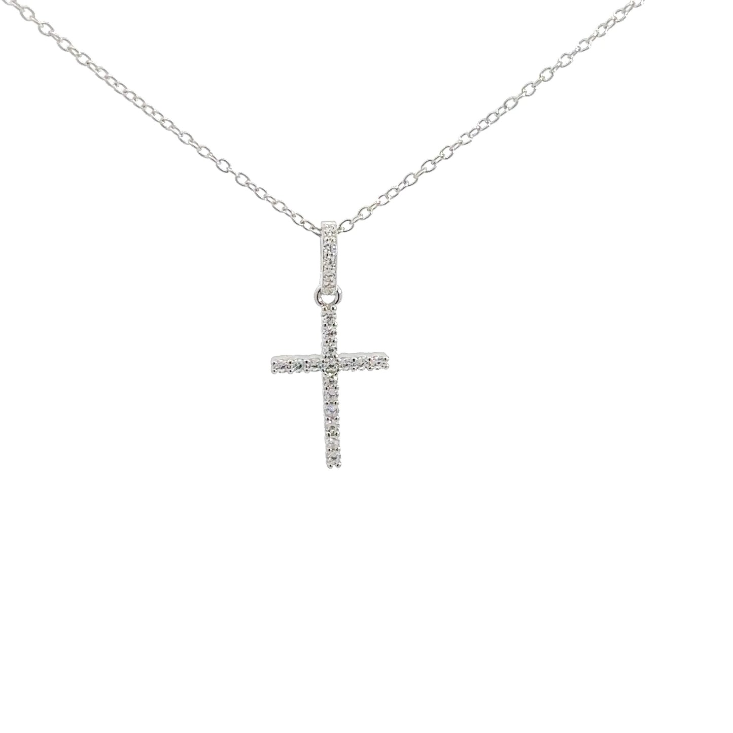 Sterling Silver Cubic Zirconia Cross