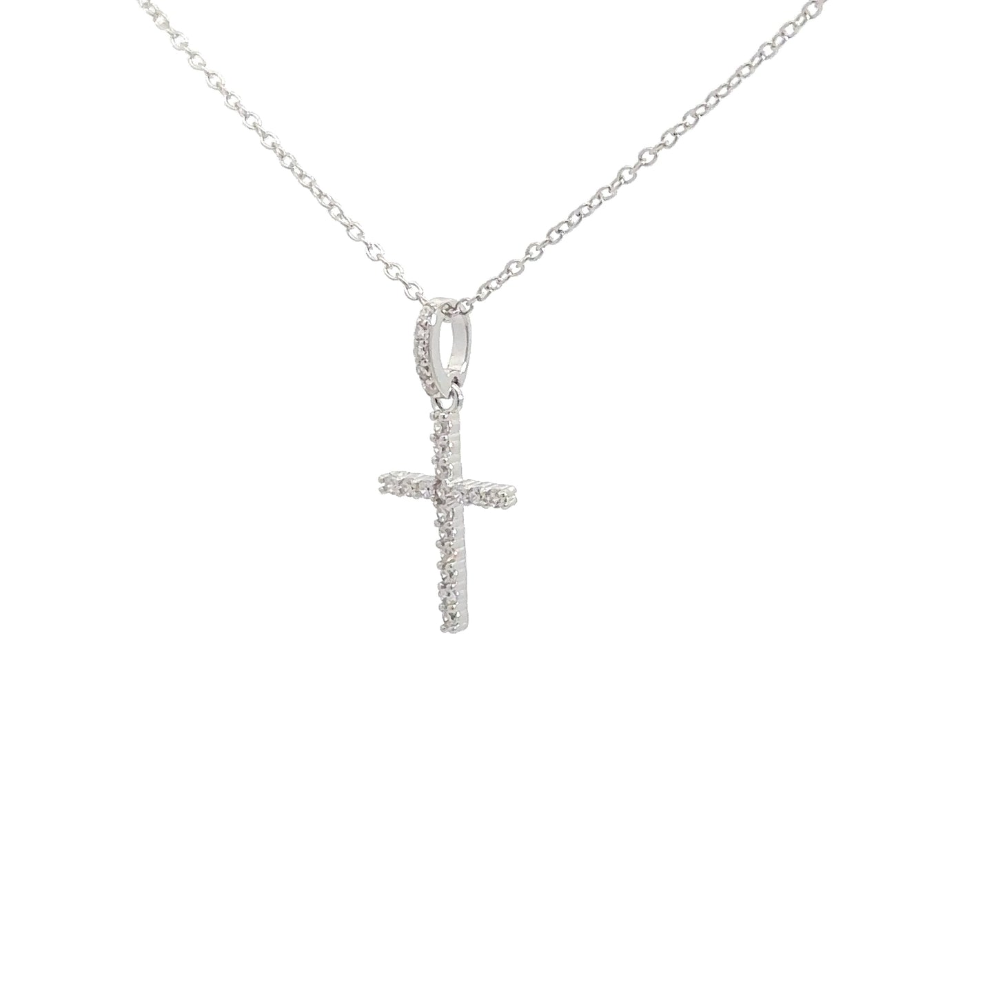 Sterling Silver Cubic Zirconia Cross