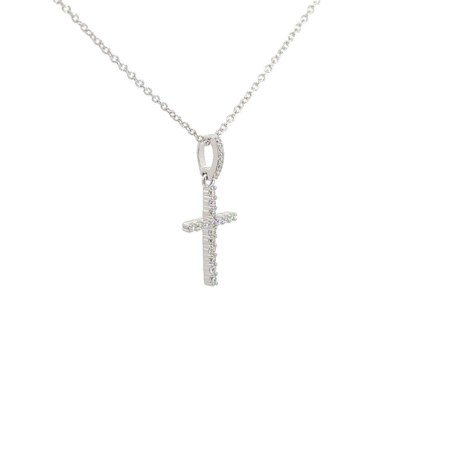 Sterling Silver Cubic Zirconia Cross