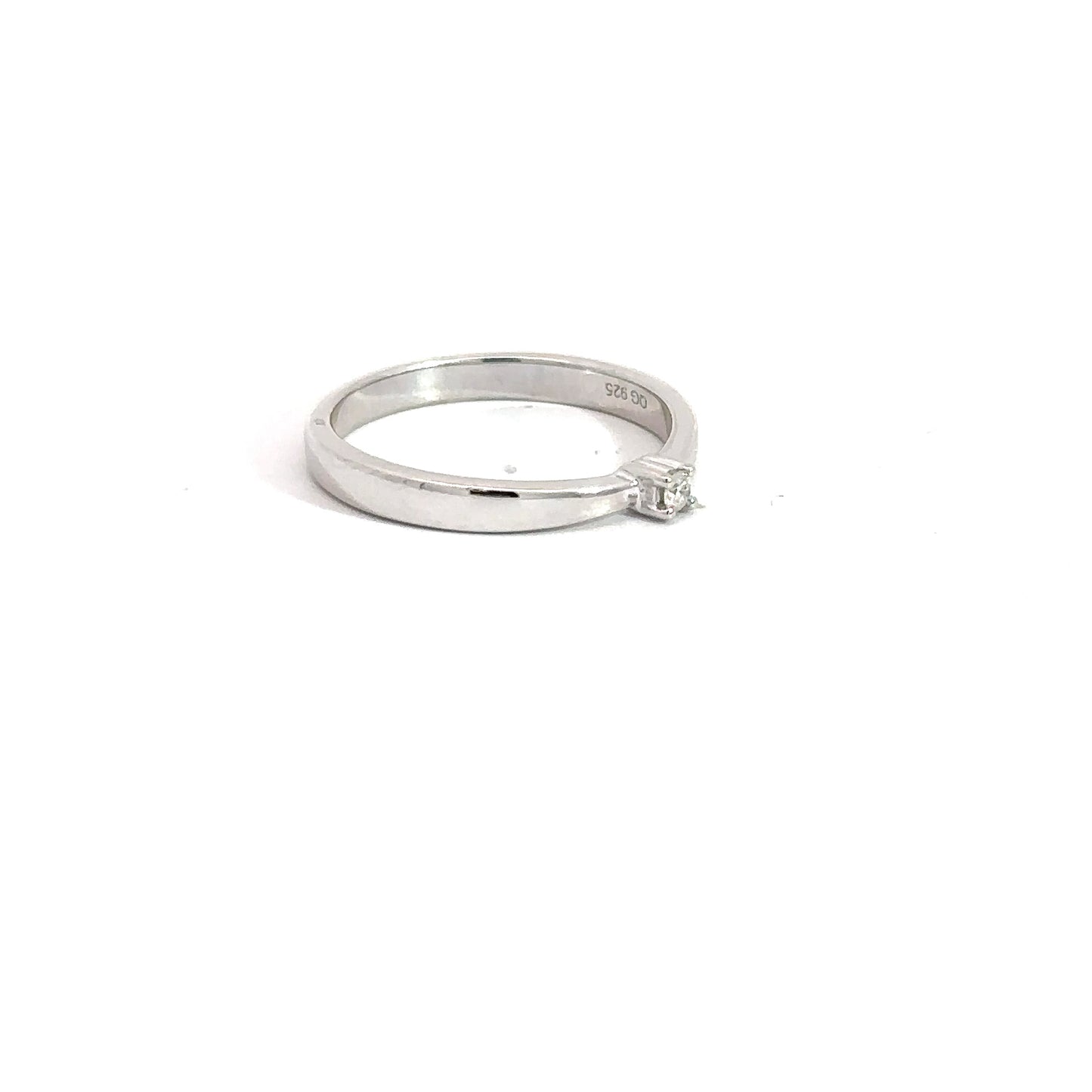 Sterling Silver and Diamond Ring .03cttw