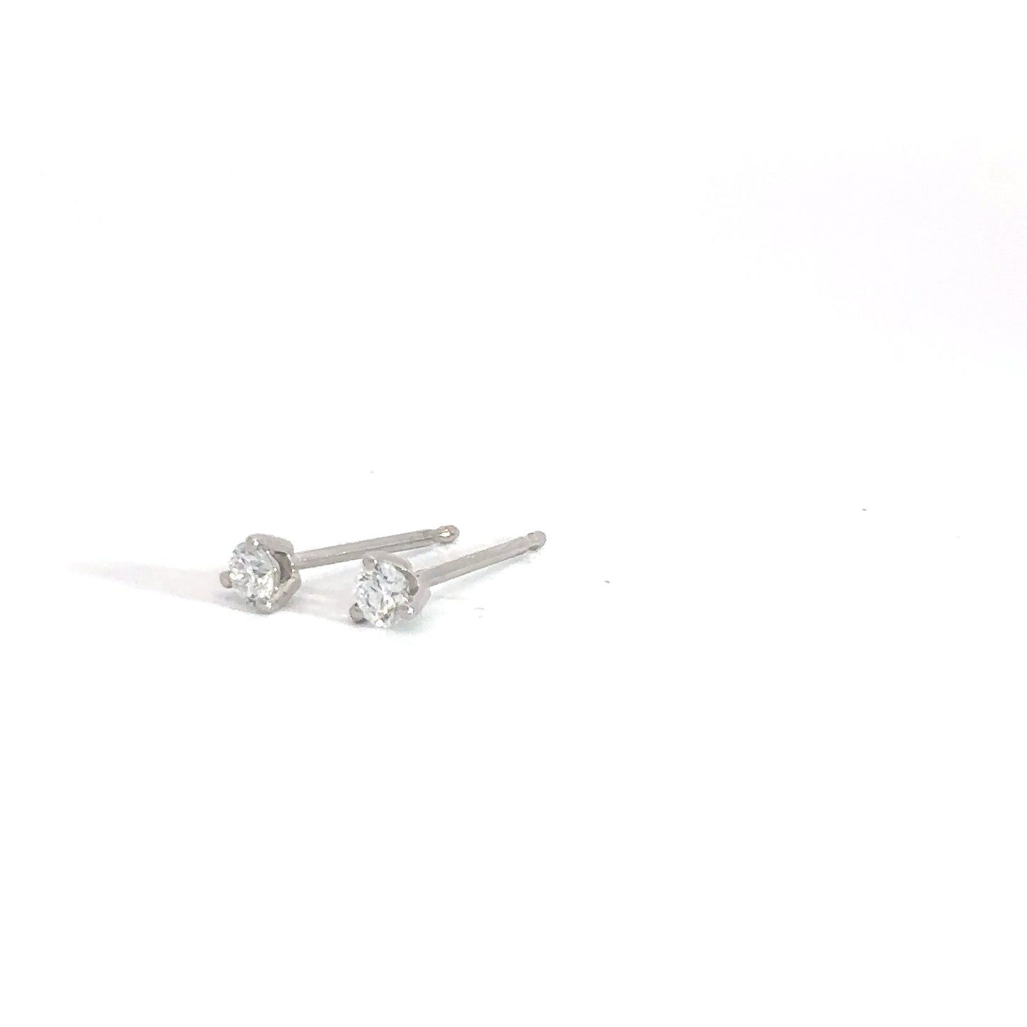 14k White Gold .24cttw Lab Diamond Studs