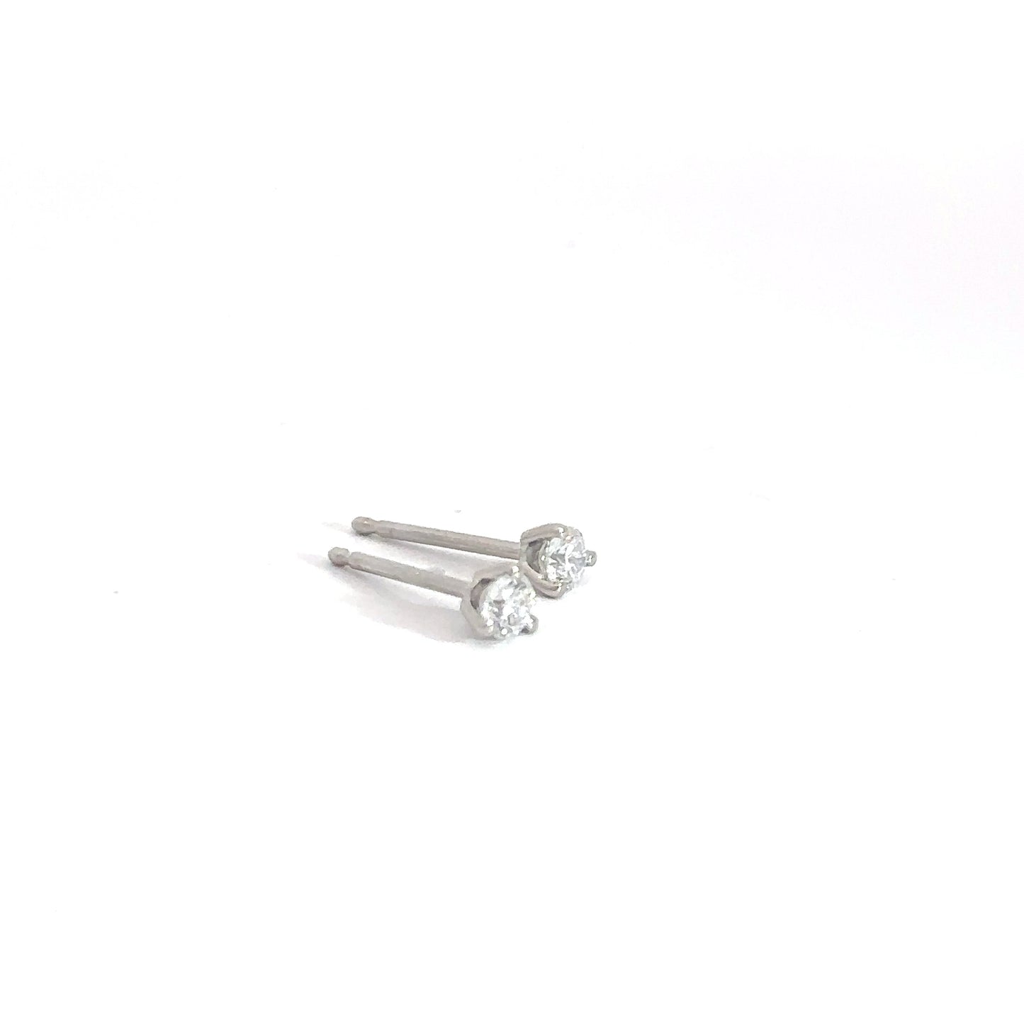 14k White Gold .24cttw Lab Diamond Studs