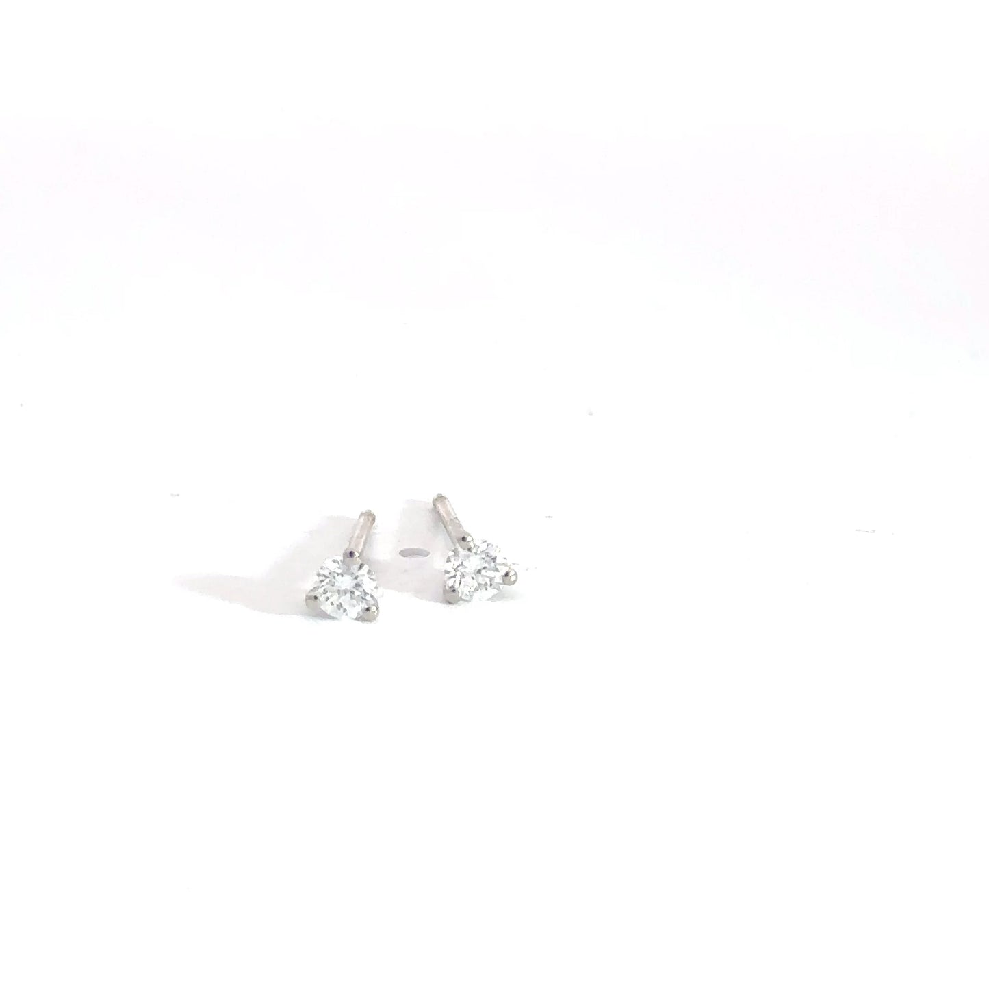 14k White Gold .24cttw Lab Diamond Studs